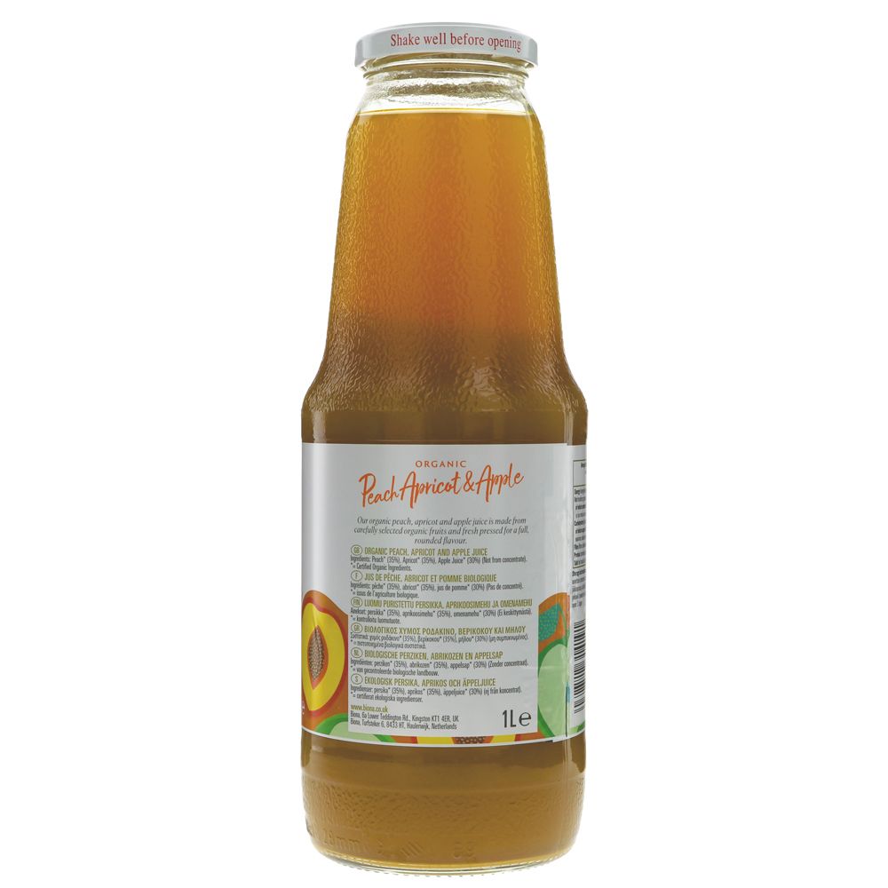 Organic Peach Apricot & Apple Juice 1L - Biona - Juice - Eco Natural Products