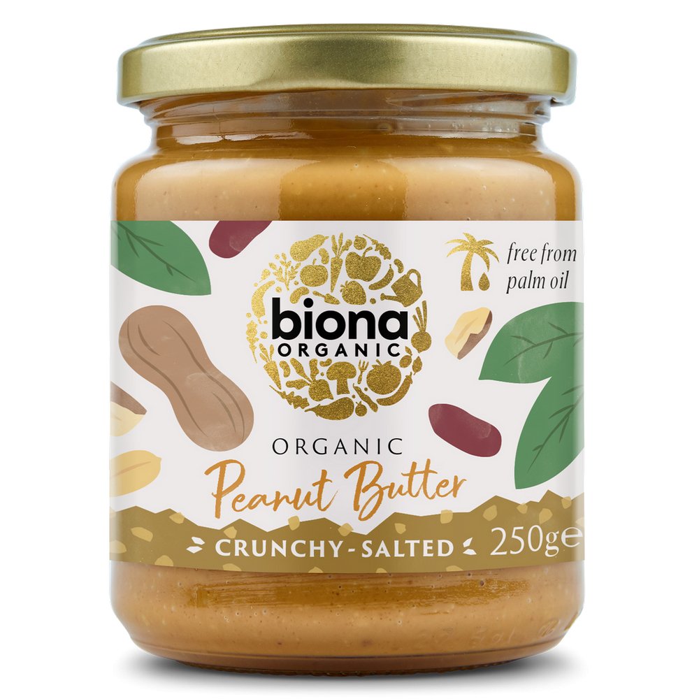 Organic Peanut Butter Crunchy With Salt 250g [BLACK FRIDAY] - Eco Natural Products - Biona - Peanut Butter