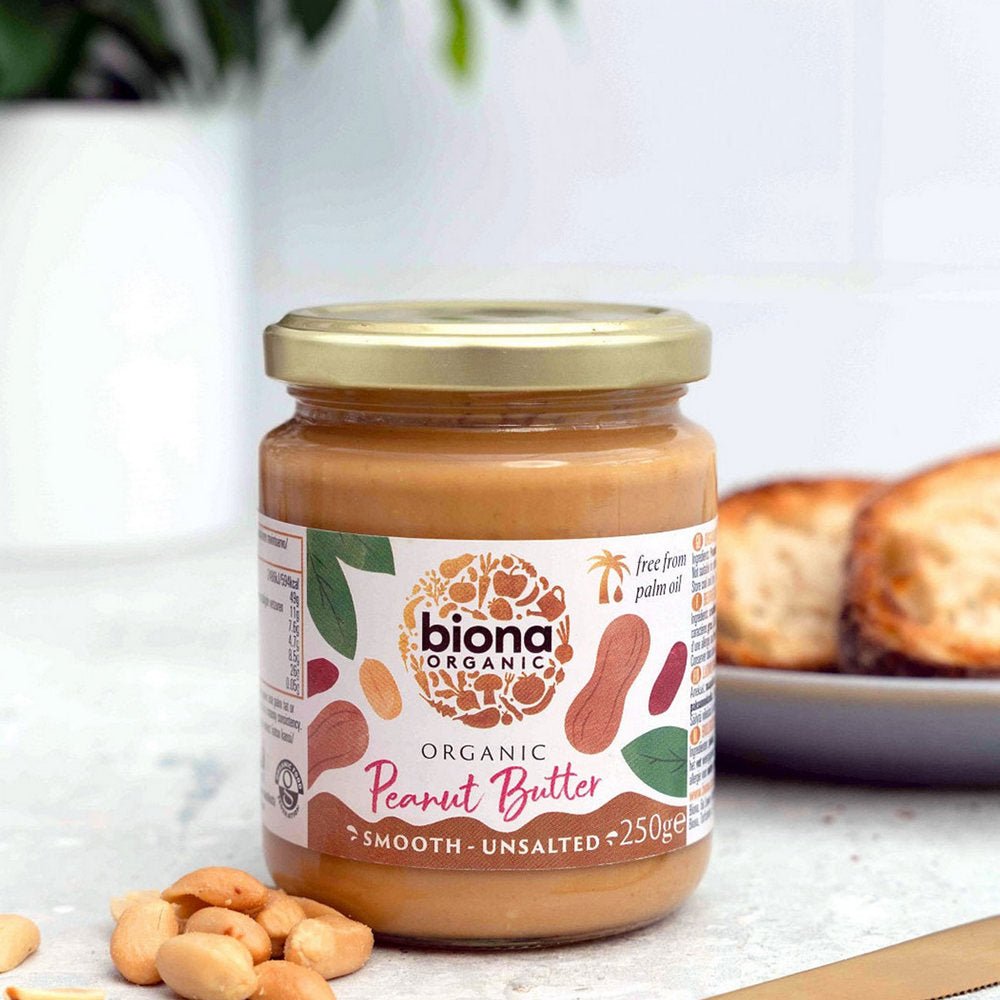 Organic Peanut Butter Smooth No Salt 250g [BLACK FRIDAY] - Eco Natural Products - Biona - Peanut Butter