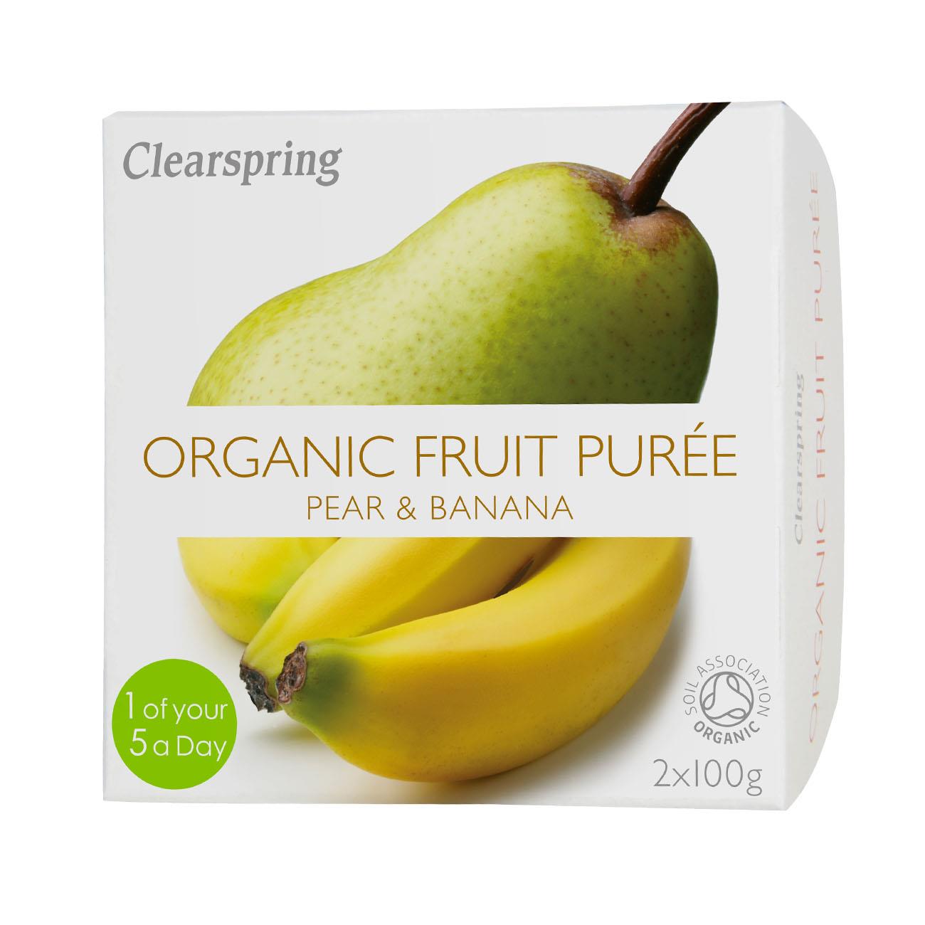 Organic Pear and Banana Fruit Puree 2x100g [BLACK FRIDAY] - Eco Natural Products - Clearspring - Fruit Puree