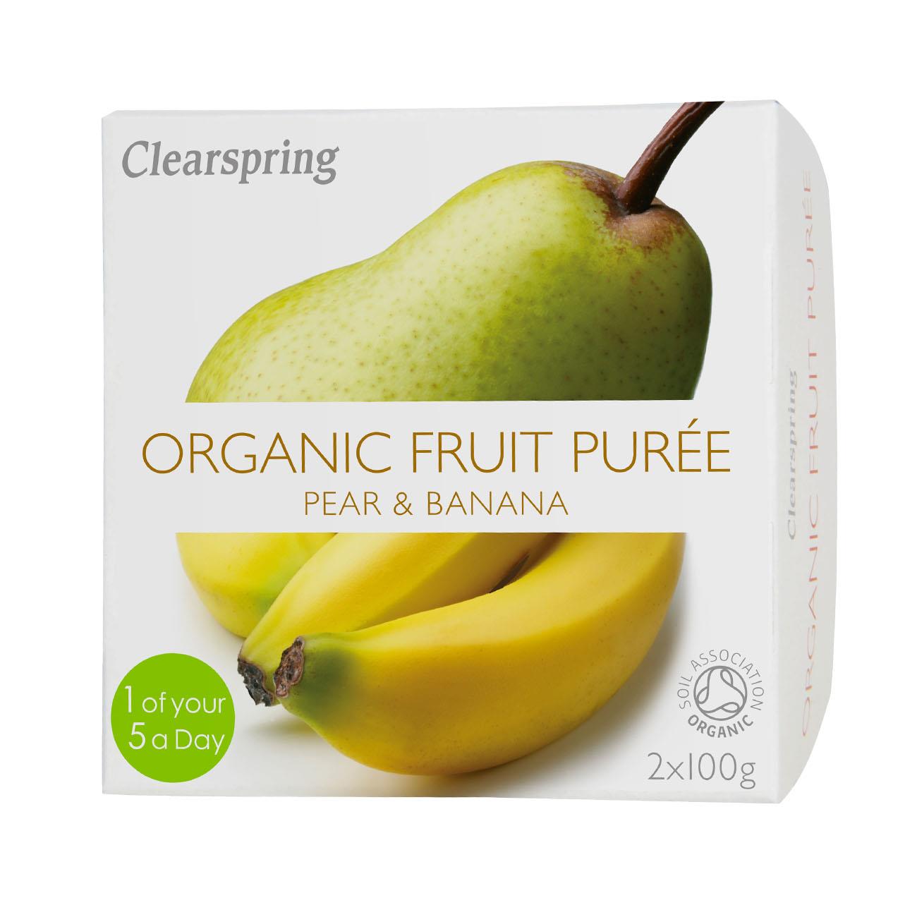 Organic Pear and Banana Fruit Puree 2x100g - Clearspring - Fruit Puree - Eco Natural Products