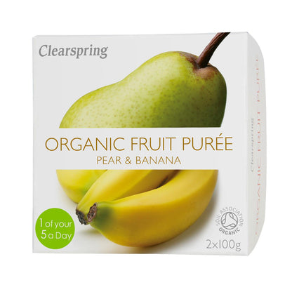 Organic Pear and Banana Fruit Puree 2x100g - Clearspring - Fruit Puree - Eco Natural Products
