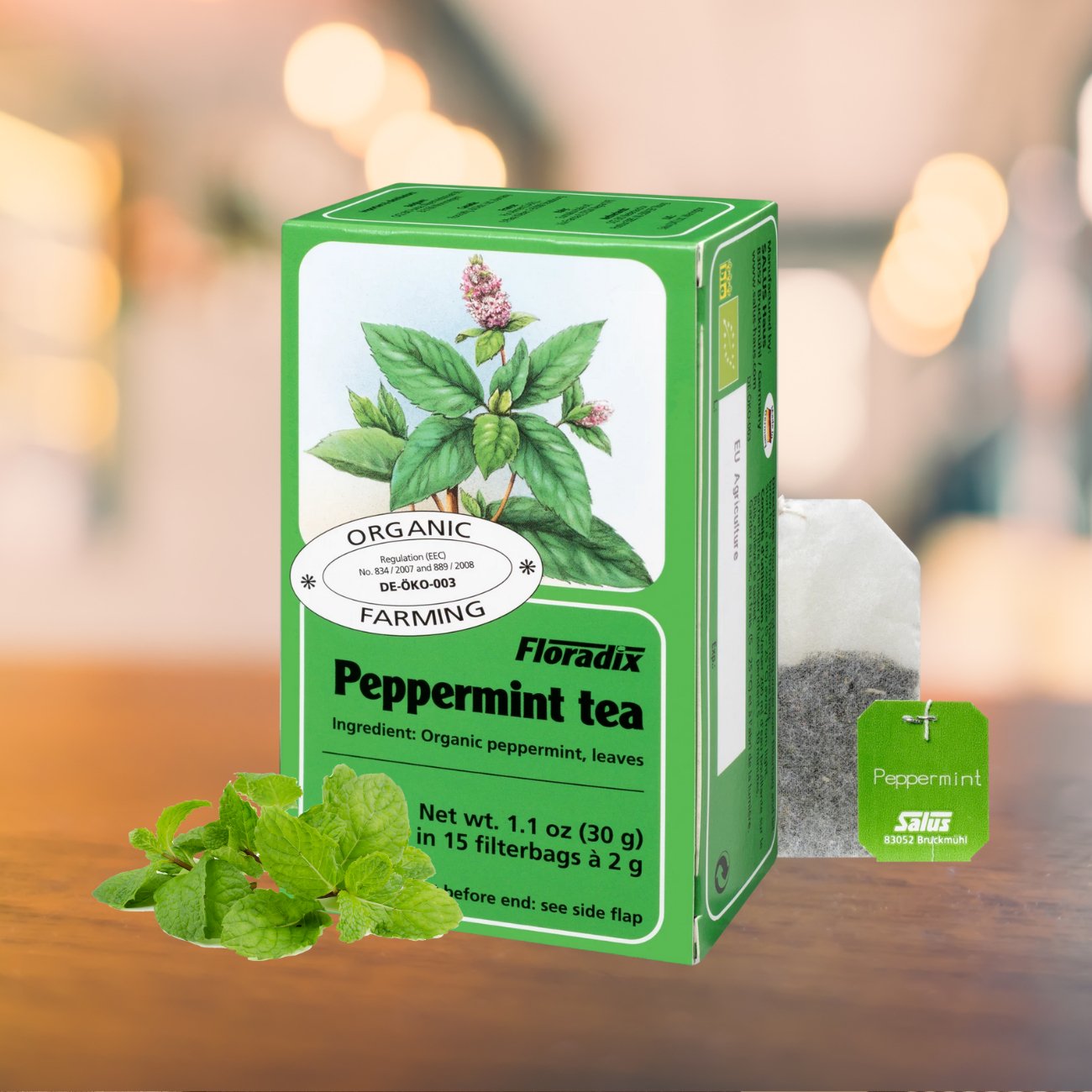 Organic Peppermint Herbal Tea 15 Bags - Floradix - Tea herbal - Eco Natural Products