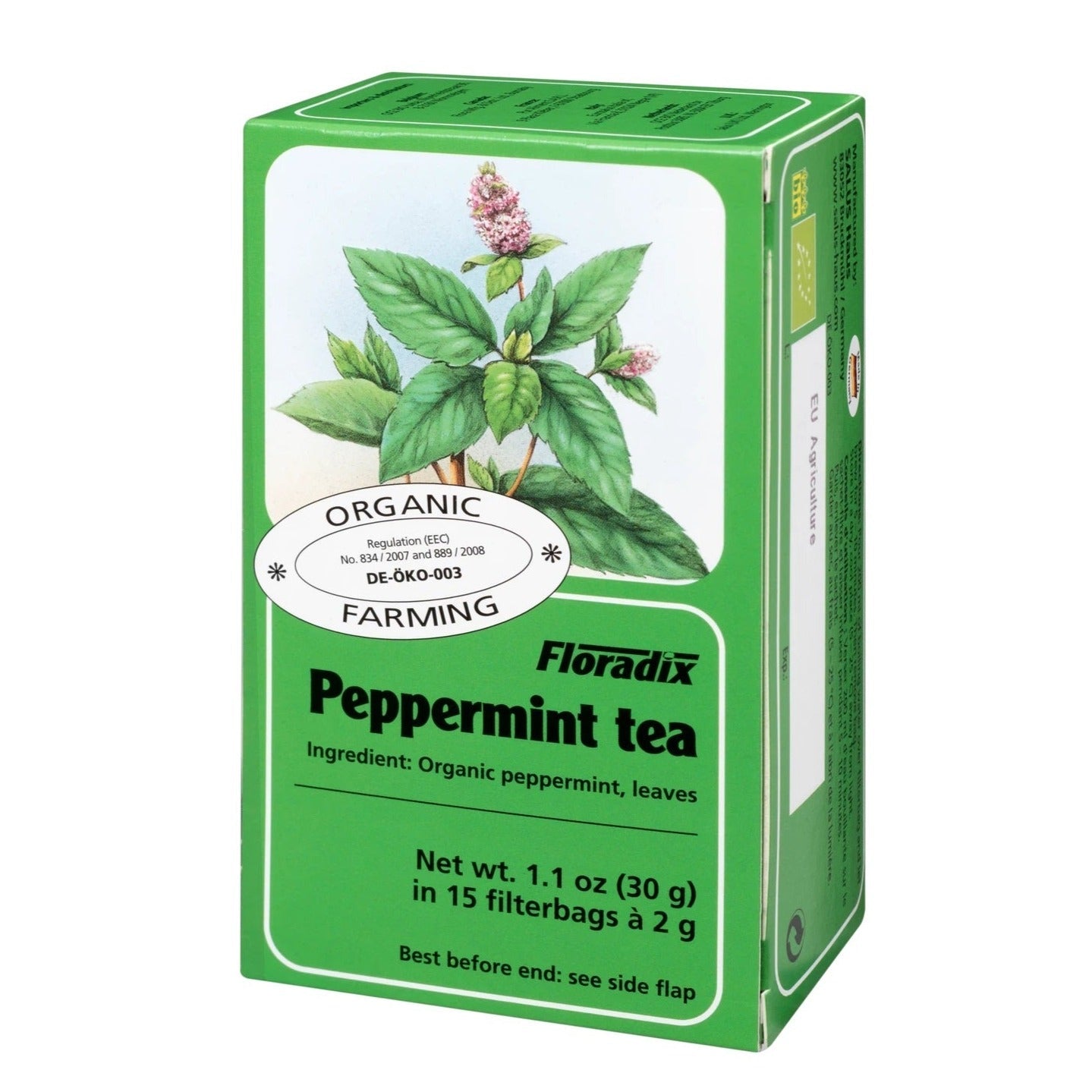 Organic Peppermint Herbal Tea 15 Bags - Floradix - Tea herbal - Eco Natural Products