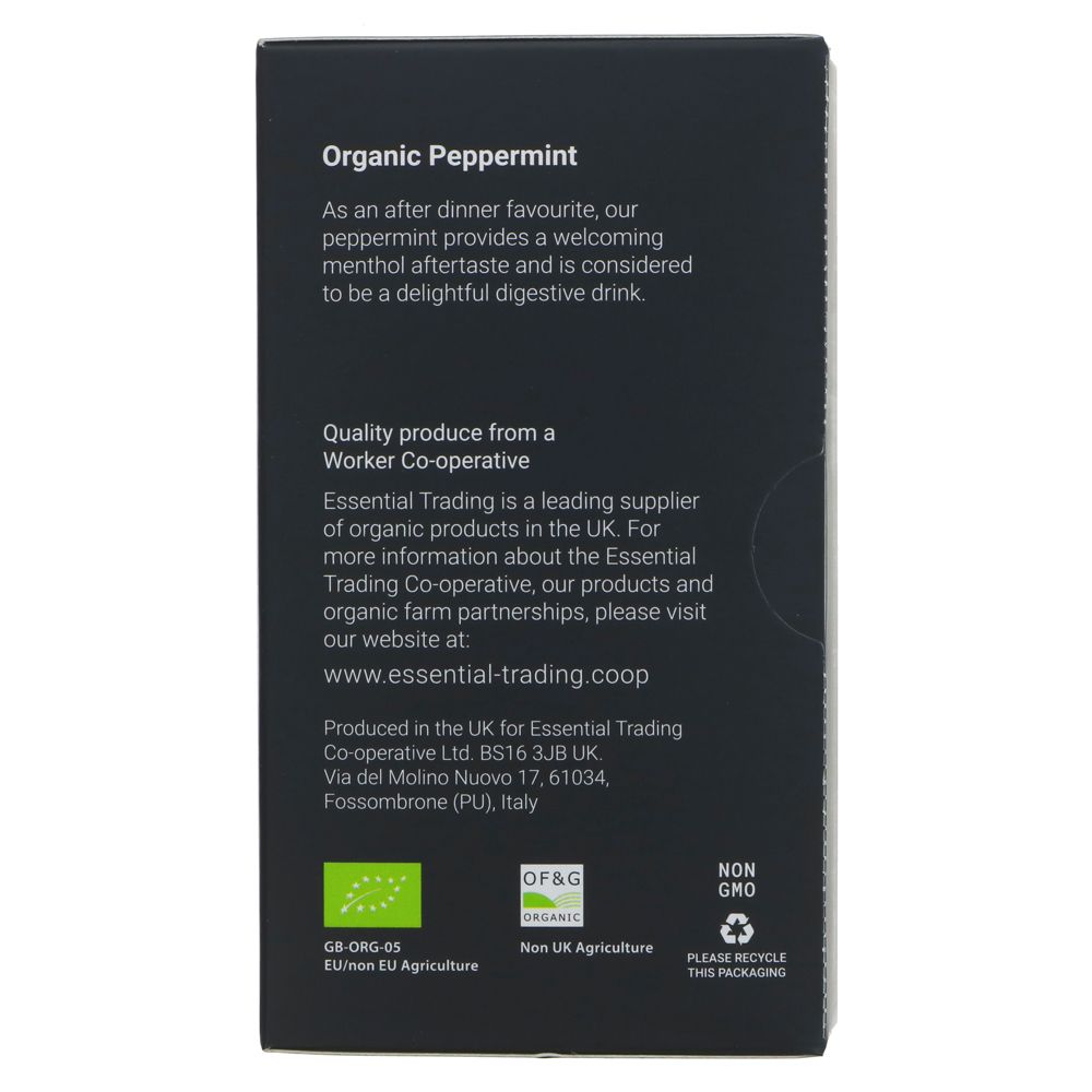 Organic Peppermint Tea 20 Bags - Essential Trading - Herbal Tea - Eco Natural Products