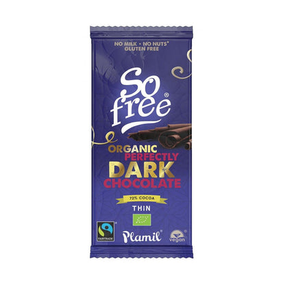 Organic Perfectly Dark So Free 72% Cocoa Chocolate Bar 80g - Plamil - Chocolate Bar - Eco Natural Products