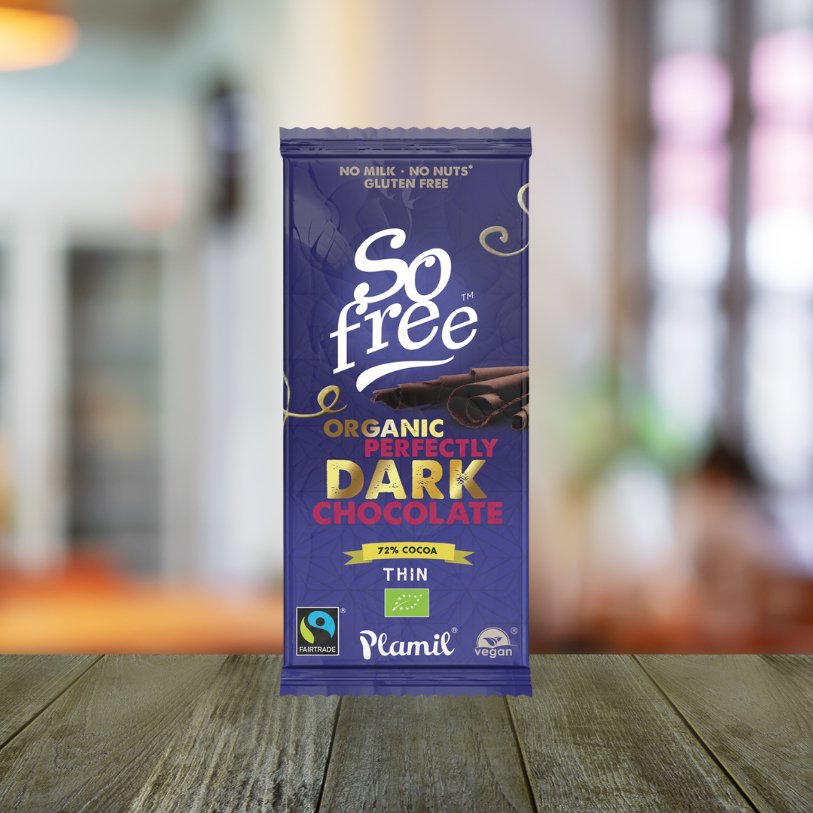 Organic Perfectly Dark So Free 72% Cocoa Chocolate Bar 80g - Plamil - Chocolate Bar - Eco Natural Products