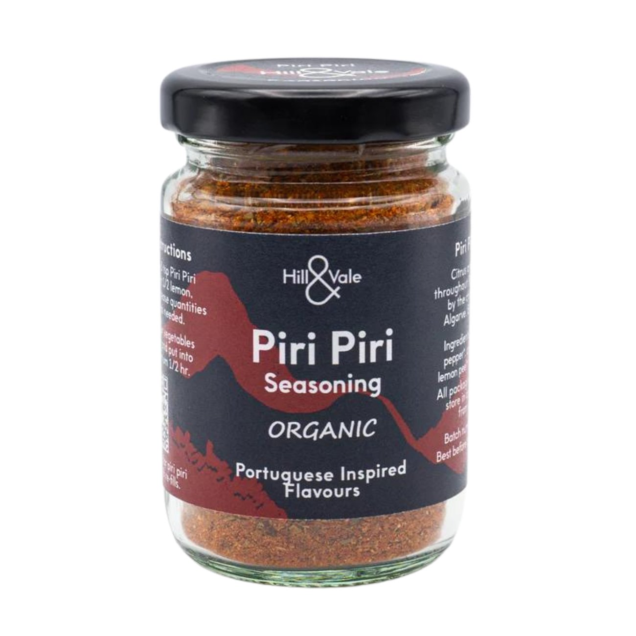 Organic Piri Piri Seasoning 40g - Hill & Vale - Seasoning - Eco Natural Products