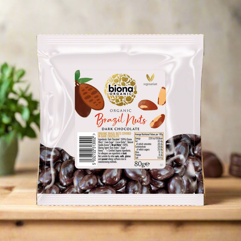 Organic Plain Chocolate Covered Rainforest Brazils 80g - Biona - Chocolate - Eco Natural Products