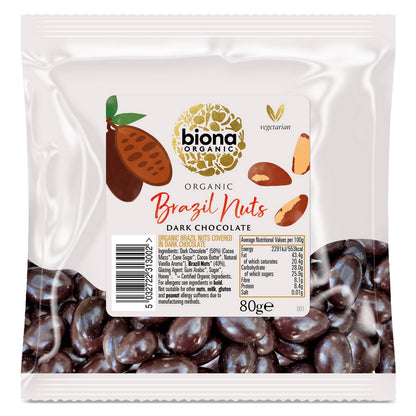 Organic Plain Chocolate Covered Rainforest Brazils 80g - Biona - Chocolate - Eco Natural Products