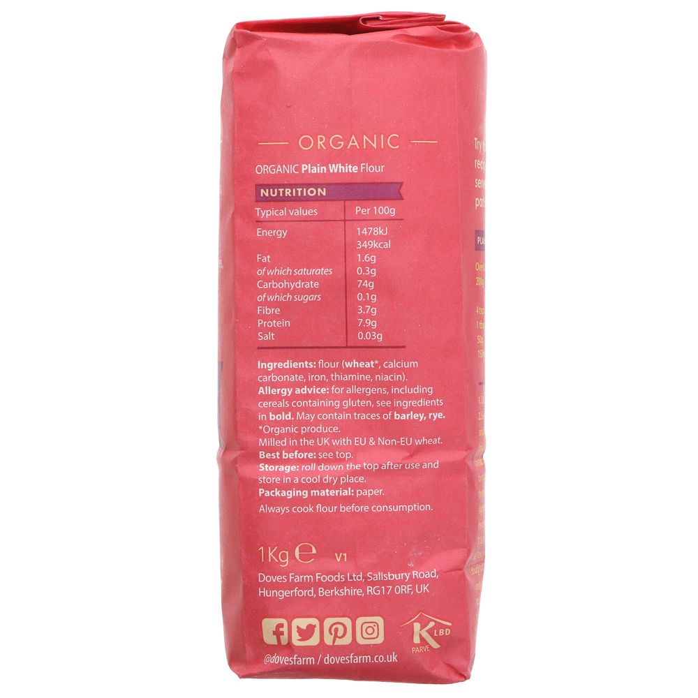 Organic Plain White Flour 1kg - Doves Farm - Flour - Eco Natural Products