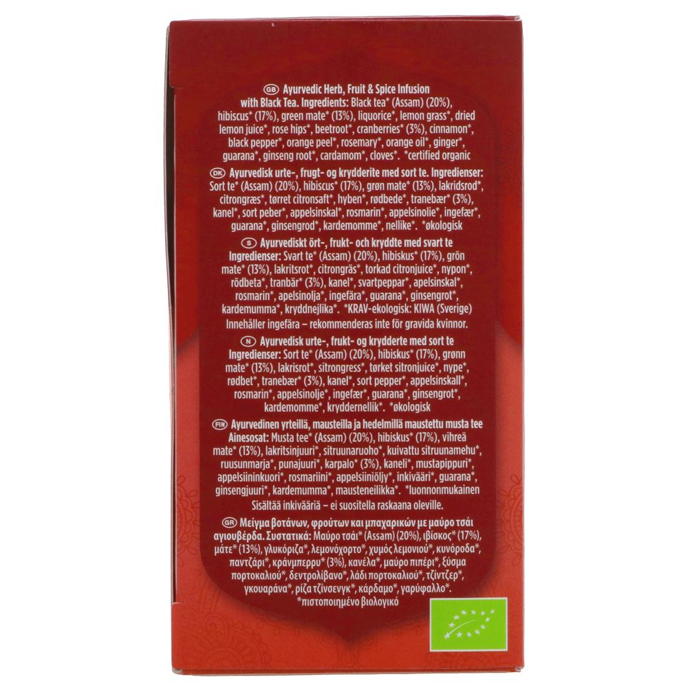 Organic Positive Energy Cranberry Hibiscus Black Tea 17 Bags - Yogi Tea - Tea - Eco Natural Products