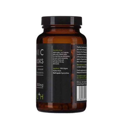 Organic Psyllium Husks 120 Vegicaps - Kiki Health - Botanical & Food Supplements - Eco Natural Products