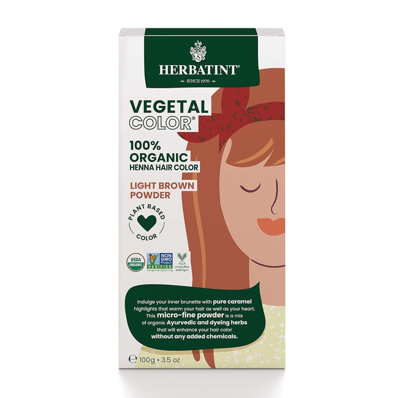 Organic Pure Caramel Power Vegetal Colour 100g - Herbatint - Vegetal color - Eco Natural Products