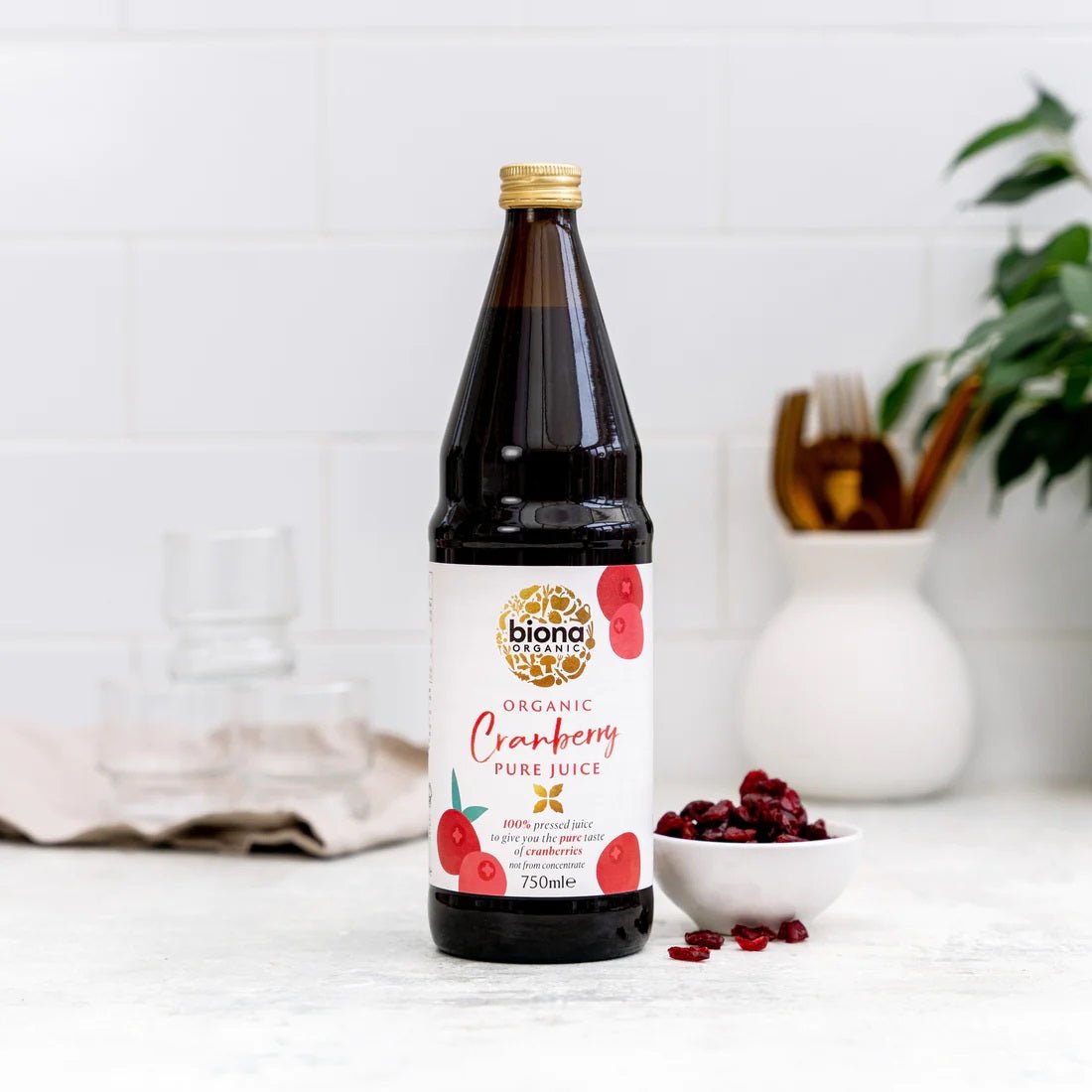 Organic Pure Cranberry Juice 750ml - Biona - Juice - Eco Natural Products