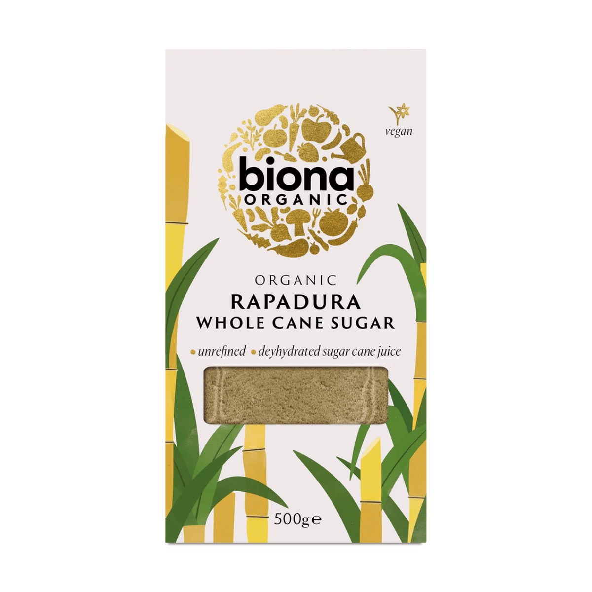 Organic Rapadura Wholecane Sugar 500g - Biona - Sugar & Sweeteners - Biona