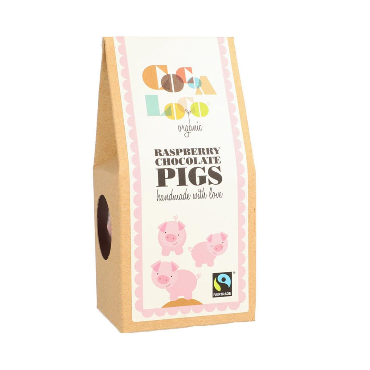 Organic Raspberry Chocolate Pigs Easter 100g - Cocoa Loco - Cocoa Loco