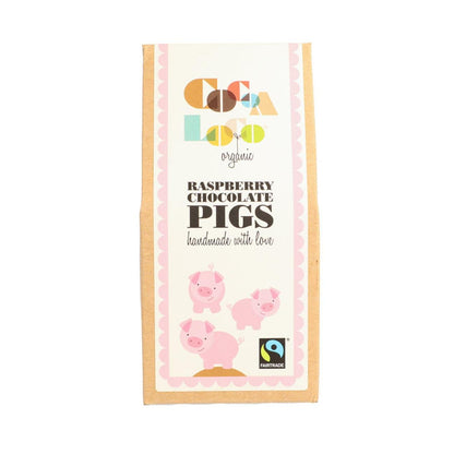 Organic Raspberry Chocolate Pigs Easter 100g - Cocoa Loco - Cocoa Loco