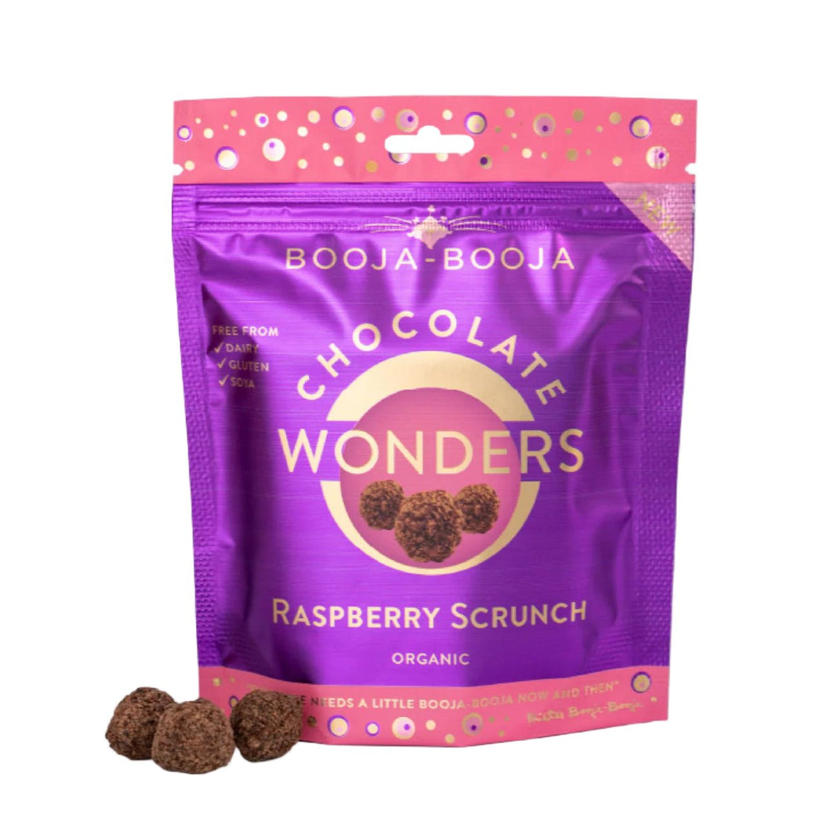 Organic Raspberry Scrunch Christmas Chocolate Wonders 65g - Booja - Booja - Chocolates - Booja - Booja