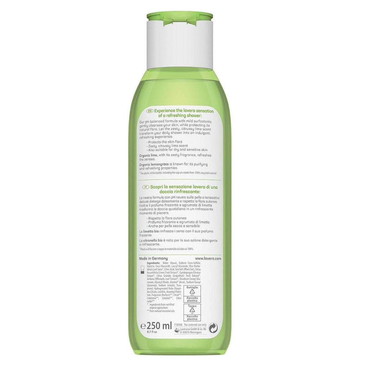 Organic Refreshing Body Wash 250ml - Lavera - Body wash - Eco Natural Products