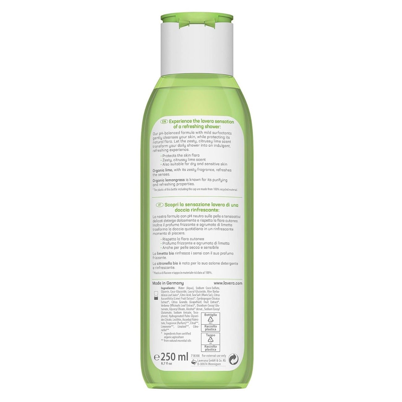 Organic Refreshing Body Wash 250ml - Lavera - Body wash - Eco Natural Products