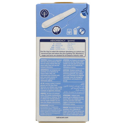 Organic Regular Applicator Tampons 16 Per Pack - Natracare - Feminine Sanitary Supplies - Eco Natural Products