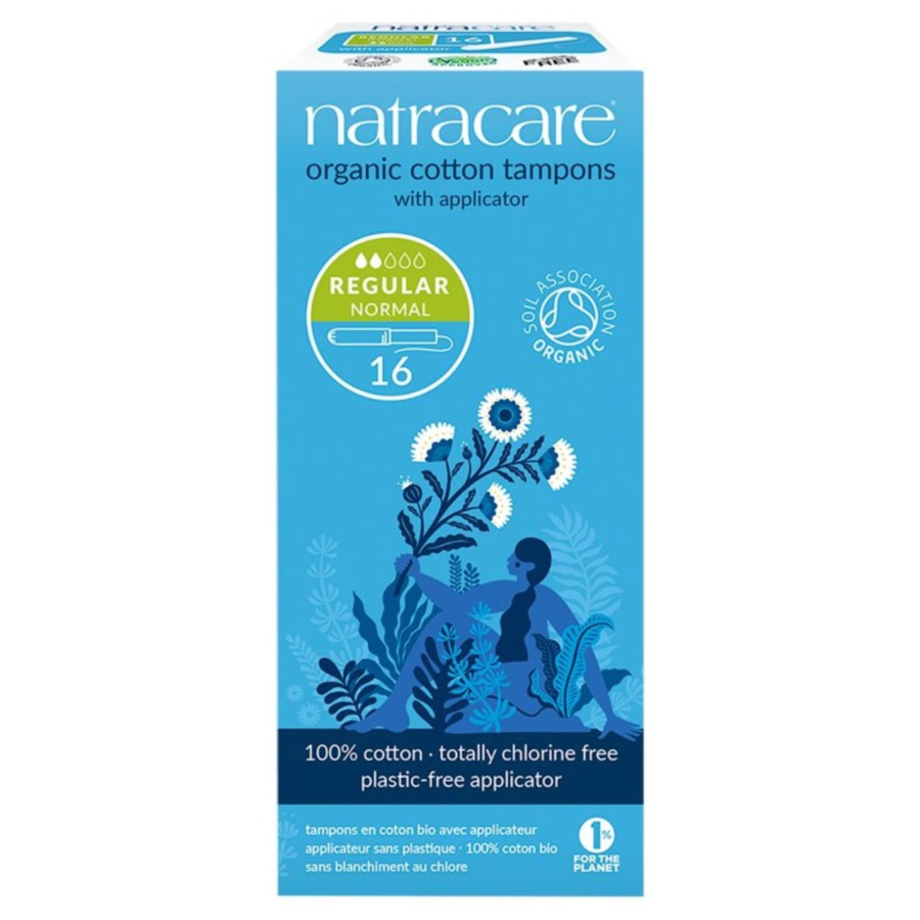 Organic Regular Applicator Tampons 16 Per Pack - Natracare - Feminine Sanitary Supplies - Eco Natural Products