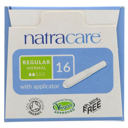 Organic Regular Applicator Tampons 16 Per Pack - Natracare - Feminine Sanitary Supplies - Eco Natural Products