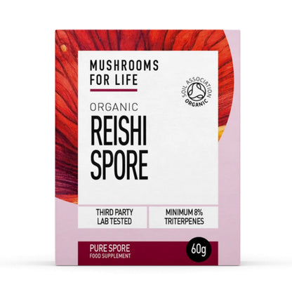 Organic Reishi Spore 60g - Mushrooms 4 Life - Food Supplement - Eco Natural Products