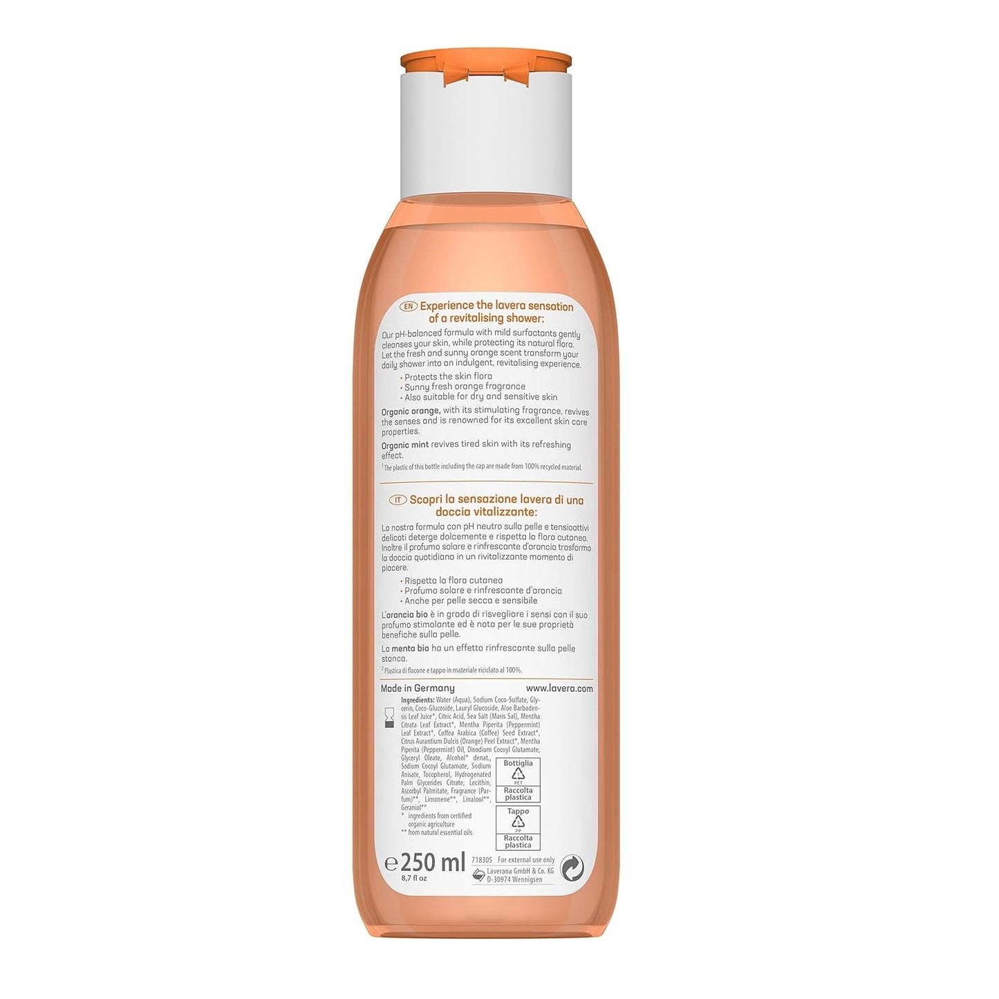 Organic Revitalising Body Wash 250ml - Lavera - Body wash - Eco Natural Products