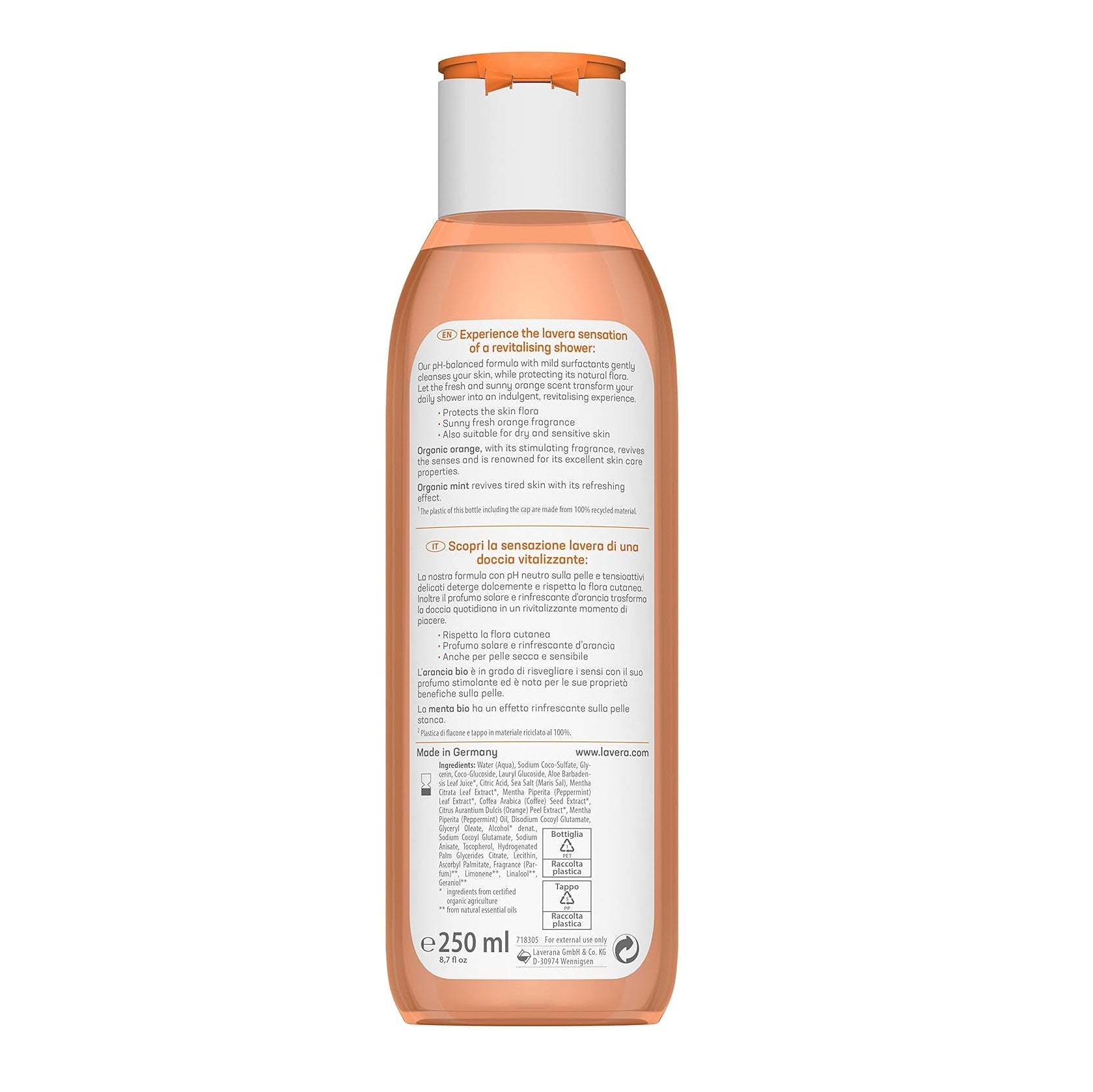 Organic Revitalising Body Wash 250ml - Lavera - Body wash - Eco Natural Products