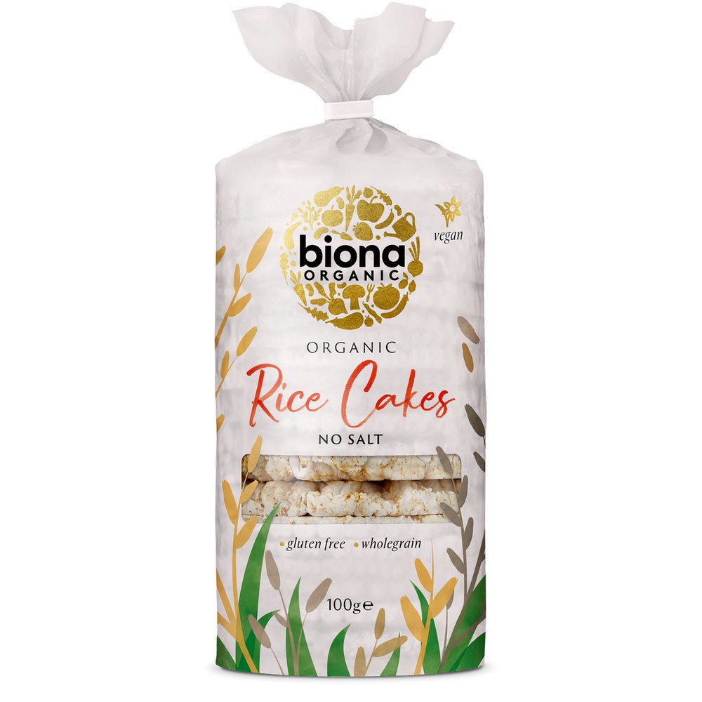 Organic Rice Cakes No Salt 100g [BLACK FRIDAY] - Eco Natural Products - Biona - Rice Crackers