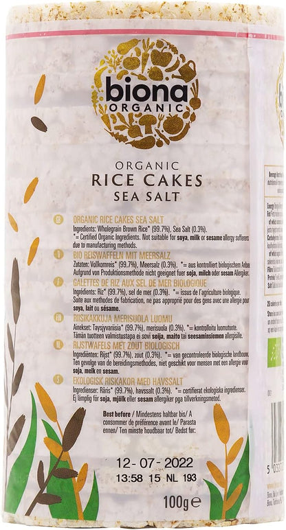 Organic Rice Cakes with Salt 100g - Biona - Snack - Eco Natural Products