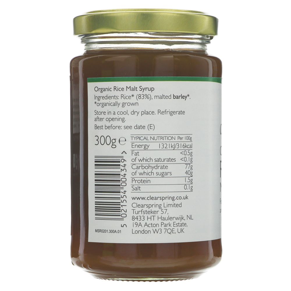 Malted Rice Syrup Organic Rice Malt Syrup 300g – Eco Natural Products