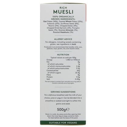 Organic Rich Muesli 500g - Alara - Muesli - Eco Natural Products