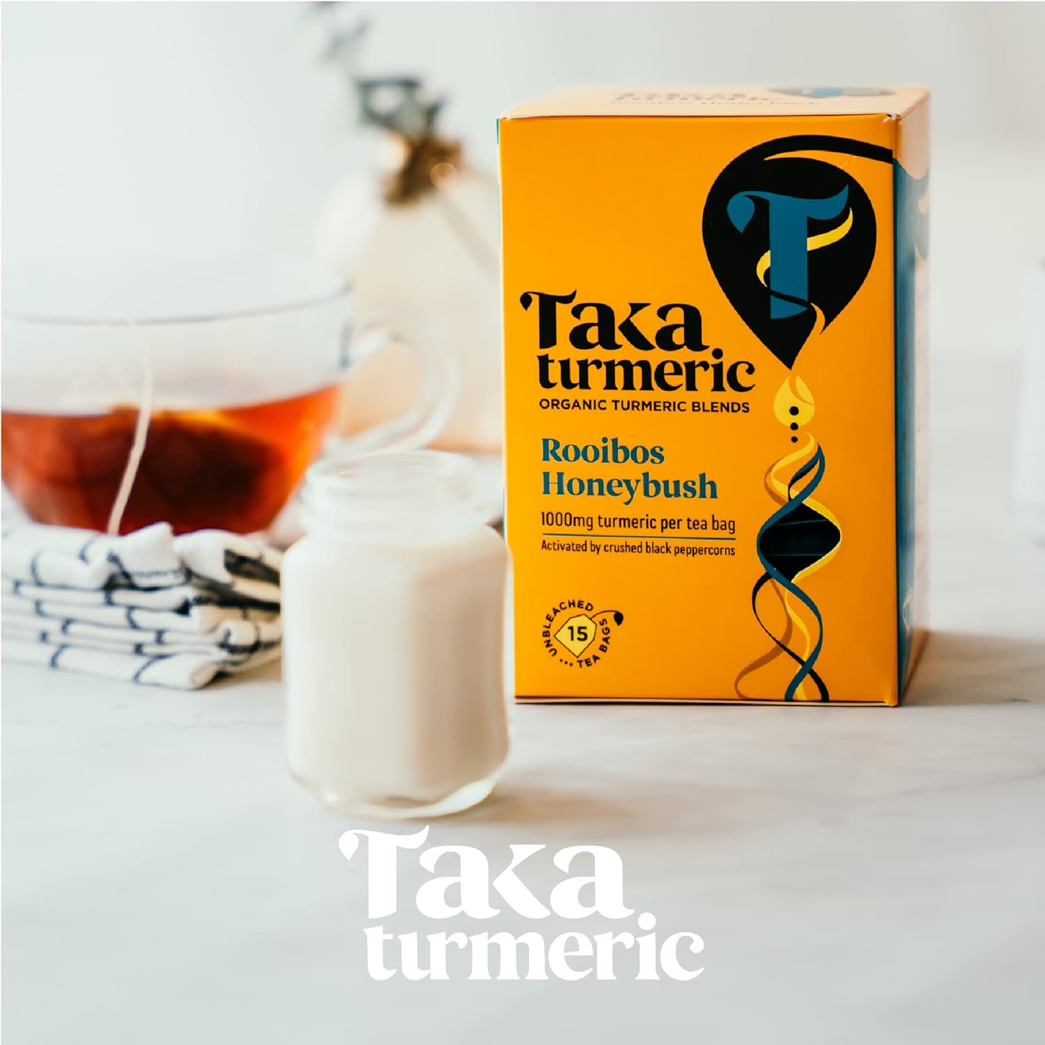 Organic Rooibos Honeybush 15 Sachets - Taka Turmeric - Tea herbal - Eco Natural Products