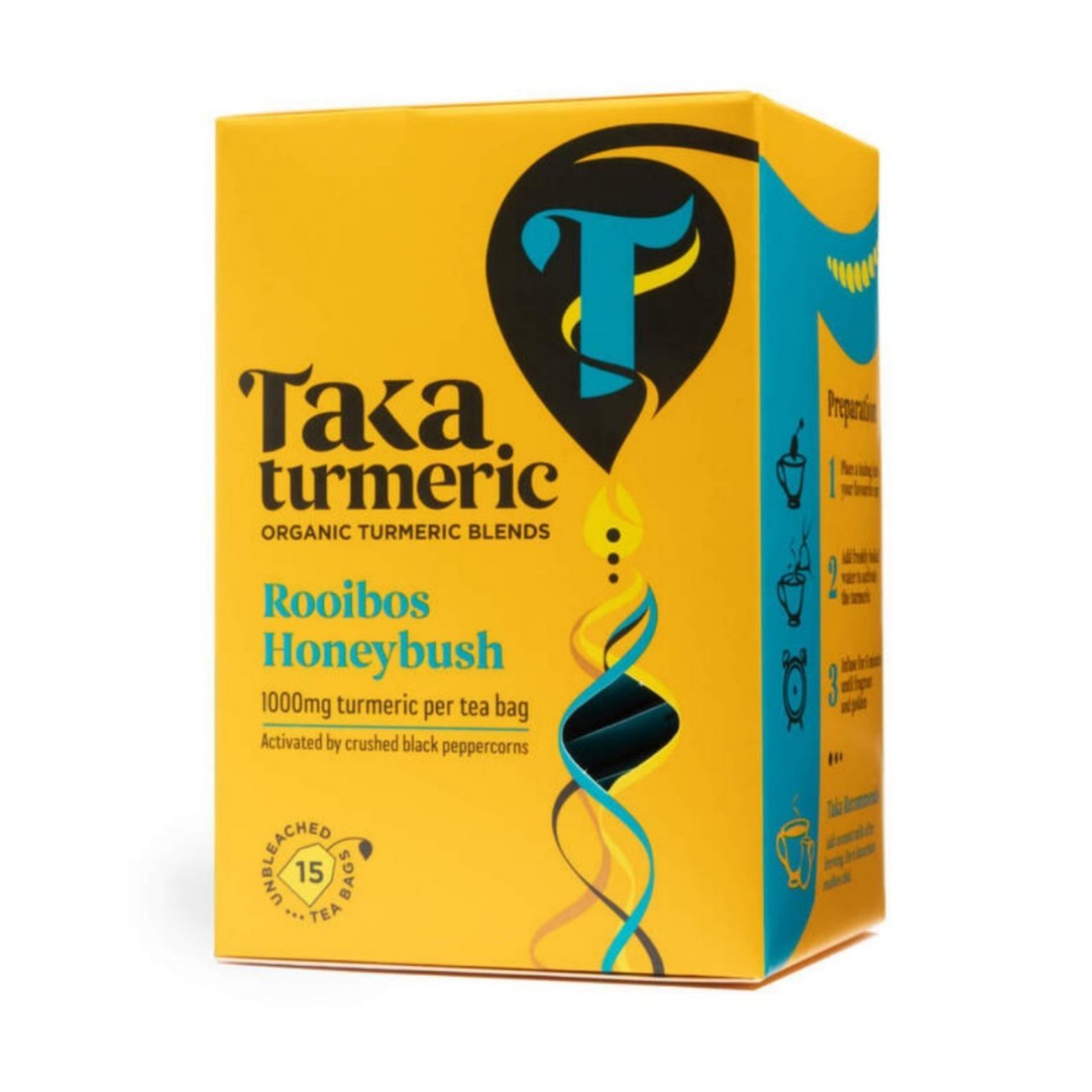 Organic Rooibos Honeybush 15 Sachets - Taka Turmeric - Tea herbal - Eco Natural Products