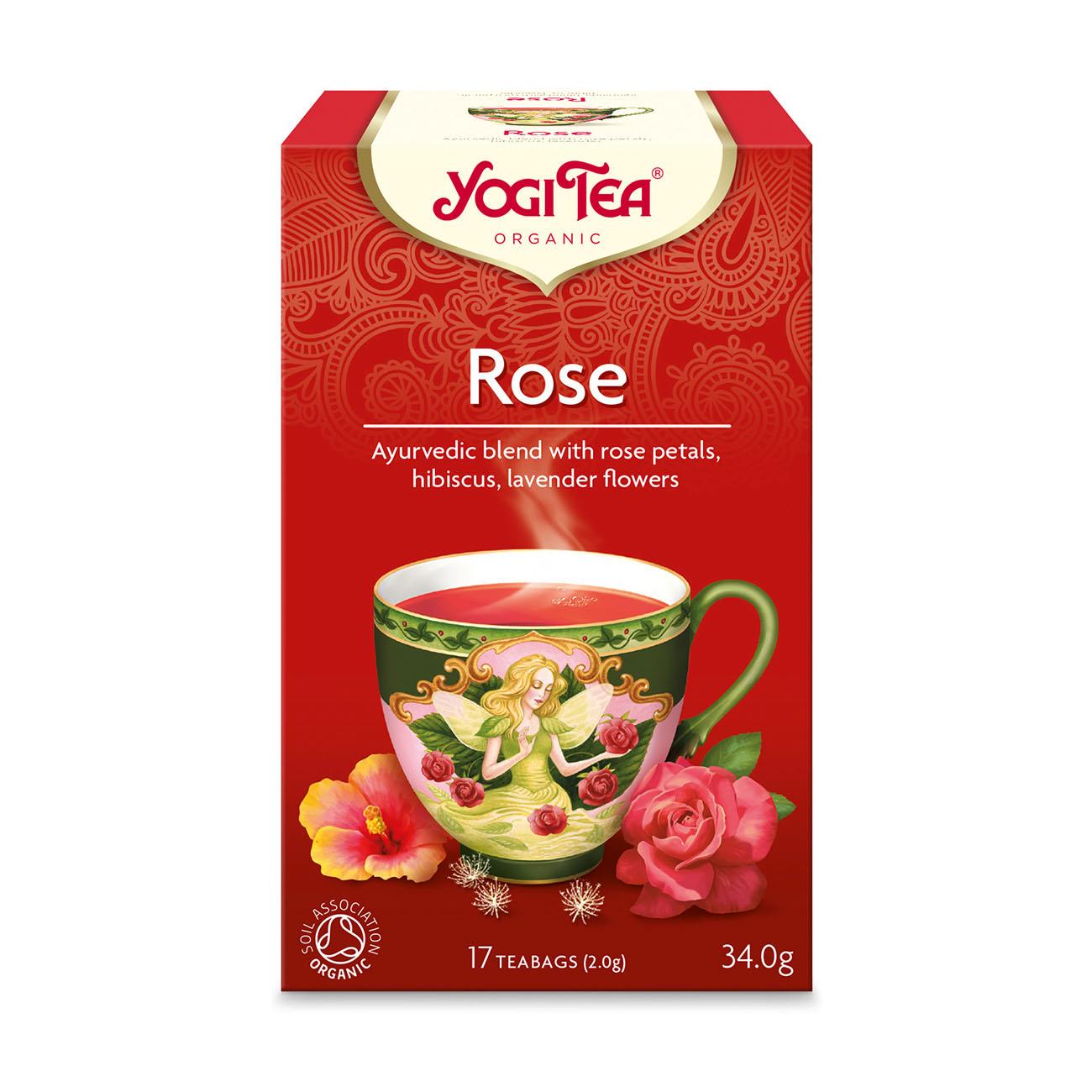 Organic Rose Herbal Tea 17 Bags [BLACK FRIDAY] - Eco Natural Products - Yogi Tea - Tea