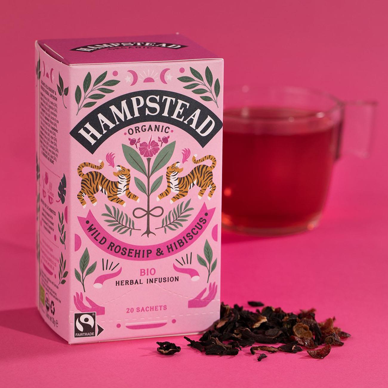 Organic Rosehip & Hibiscus Herbal Infusion 20 Bags - Hampstead Tea - Herbal Infusion - Hampstead Tea