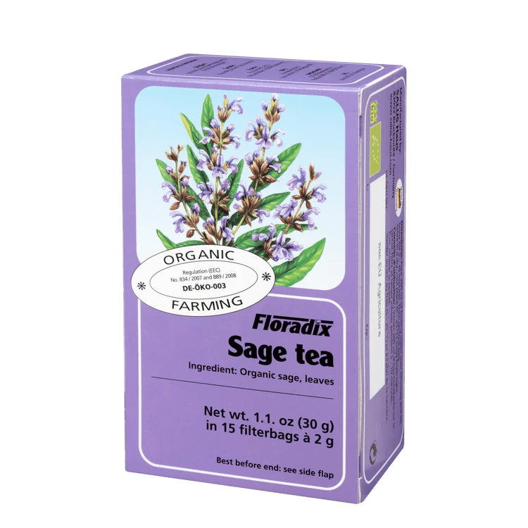 Organic Sage Herbal Tea 15 Bags - Floradix - Herbal tea - Eco Natural Products