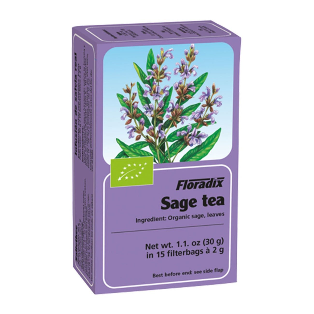 Organic Sage Herbal Tea 15 Bags [BLACK FRIDAY] - Eco Natural Products - Floradix - Herbal tea