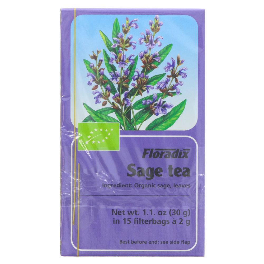 Organic Sage Herbal Tea 15 Bags - Floradix - Herbal tea - Eco Natural Products