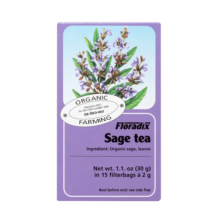 Organic Sage Herbal Tea 15 Bags - Floradix - Herbal tea - Eco Natural Products