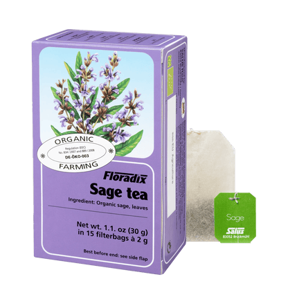 Organic Sage Herbal Tea 15 Bags - Floradix - Herbal tea - Eco Natural Products