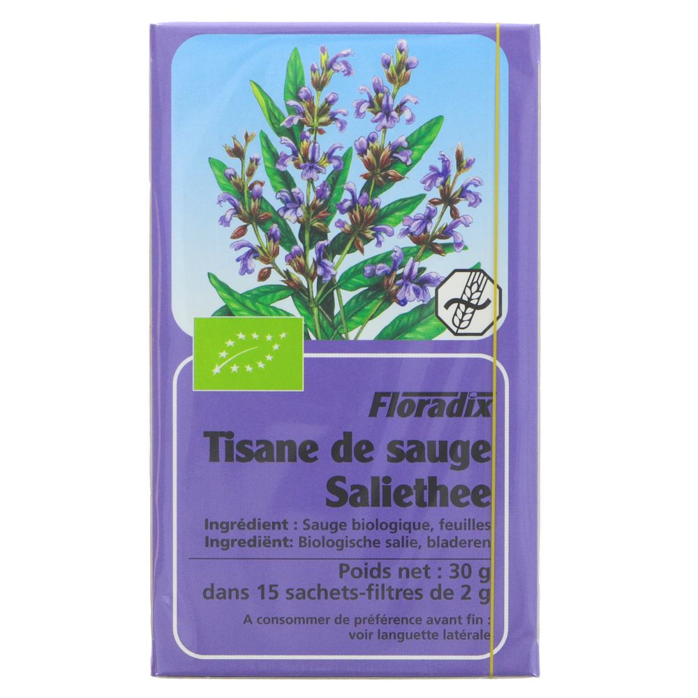 Organic Sage Herbal Tea 15 Bags - Floradix - Herbal tea - Eco Natural Products