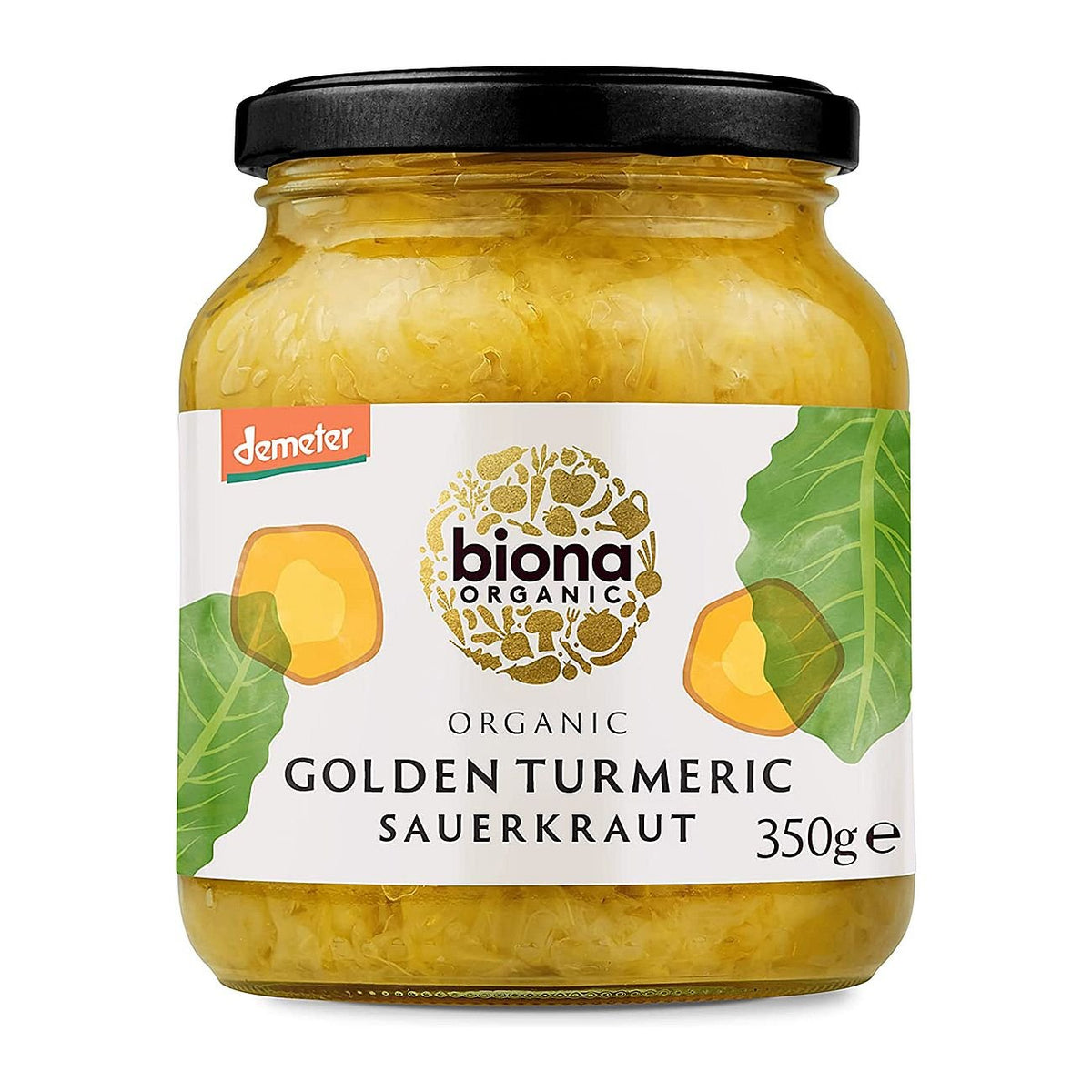 Organic Sauerkraut Golden Turmeric 350g - Biona - Preserved Vegetables - Eco Natural Products