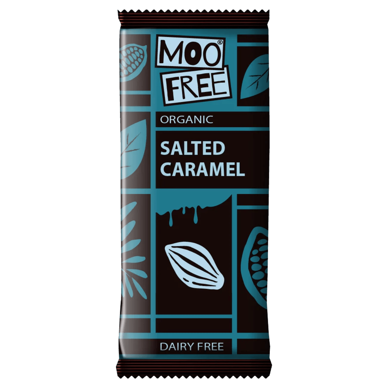 Organic Sea Salt & Caramel Vegan & Dairy Free Premium Bar 80g [BLACK FRIDAY] - Eco Natural Products - Moo Free - Chocolate