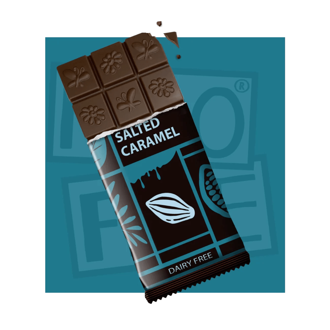 Organic Sea Salt & Caramel Vegan & Dairy Free Premium Bar 80g - Moo Free - Chocolate - Eco Natural Products