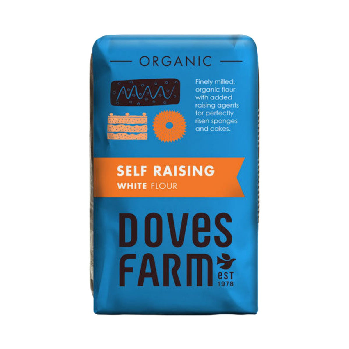 Organic Self Raising White Flour 1kg BBE 10.2025 - Doves Farm - Doves Farm