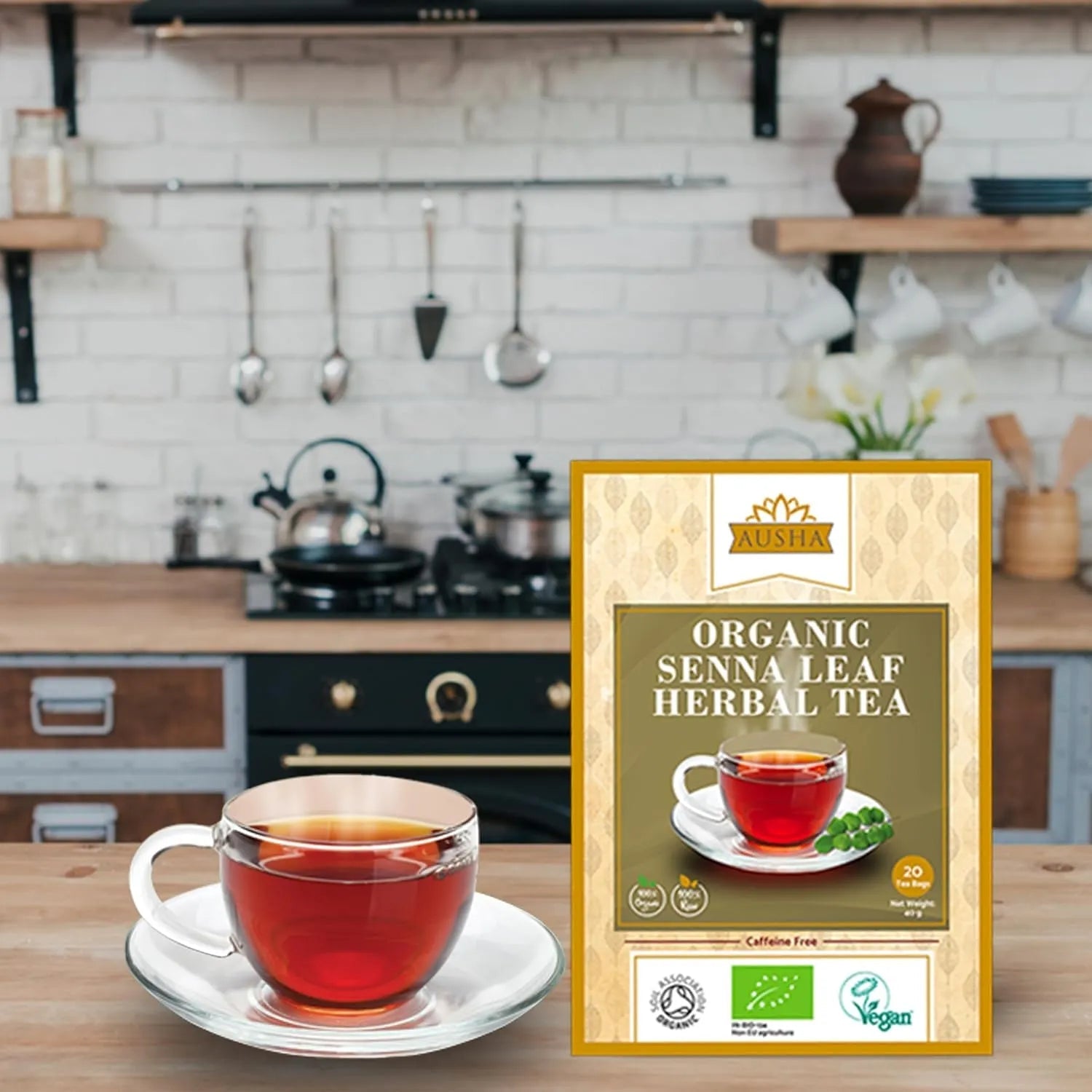 Organic Senna Leaf Herbal Tea 20 Bags - Ausha - Teas - Ausha